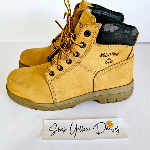 Wolverine Mens Steel Toe‎ Work Boots Leather Waterproof Sz 8.5 - Bo406.3 - Picture 3 of 10